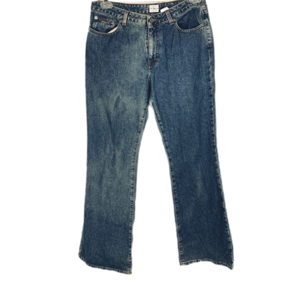 Calvin Klein vintage wash woman’s jeans high rise boot cut medium wash size 11